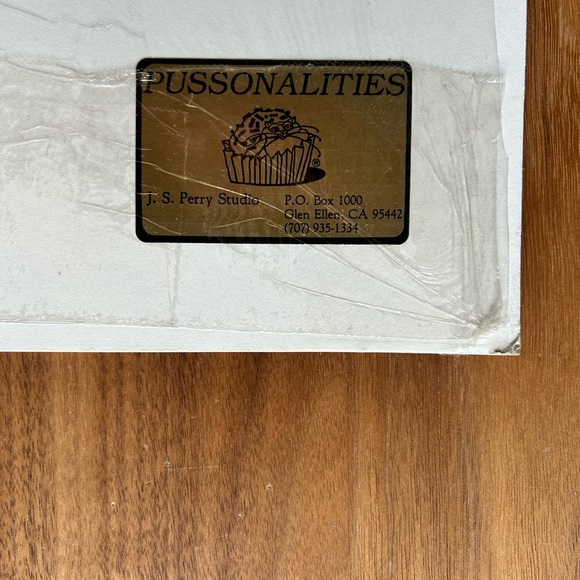 Cat Art J.S. Perry Signed Print 455/800 "Pussywillows" Jamie S. Perry Garden Cat - Picture 10 of 11